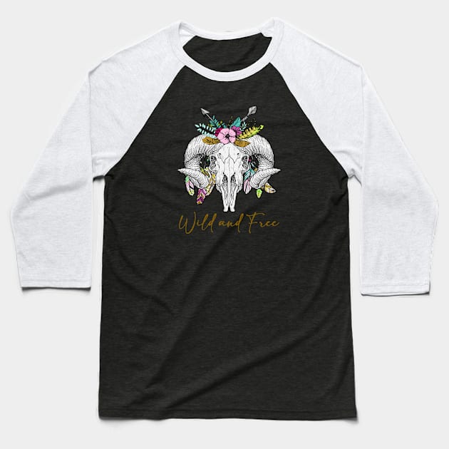 wild and free Baseball T-Shirt by J&R collection